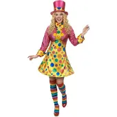 Vegaoo - Clownskostuum met grote stippen voor vrouwen