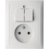 Hager Berker S.1-serie wandcontactdoos zonder aardcontact - 6143658989