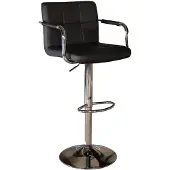 Lizzely Garden & Living Barkruk Anel met armleuning: zwart leder barstoel
