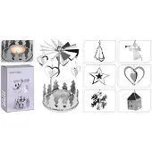 Home & Styling Theelichthouder carrousel zilver