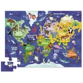 Crocodile Creek Voerpuzzel Mijn eerste wereldkaart (36) - Legpuzzel|Legpuzzel - grote stukken