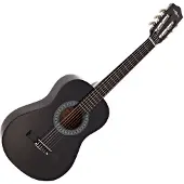 Gear4Music Junior 1/2 Classical Guitar by Black
