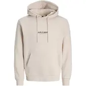 Jack & Jones Sweatshirt 'JWHVESTERBRO' beige / zwart