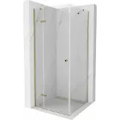Mexen Roma douchecabine scharnierend 100 x 100 , transparant, goud - 854-100-100--50-00