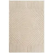 Muratap Japandi art scandinavisch vloerkleed laagpolig effen wit- 200x290 cm