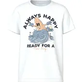 Name it KIDS T-shirt wit Jongens Stretchkatoen Ronde hals Printopdruk - maat 158/164