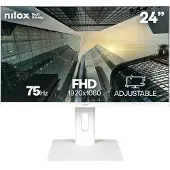 Nilox NXM24REGWEB01W, 60,5 cm (23,8 inch), 1920 x 1080 pixels, Full HD, LED, 5 ms, Wit