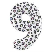 Folat - Folieballon Cijfer 9 Bright Panther - 86 cm