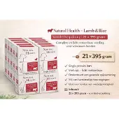 Natural Health Dog Steamed P&S Lamb & Rice - 21x 395gram