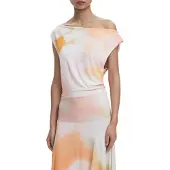Desigual Zomerjurk ecru / rosa / oranjerood