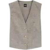 BOSS Kort gilet van een wolmix Maat 38