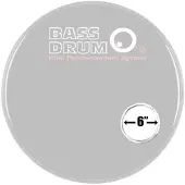 Bass Drum Os HW6 - 6" WHITE HOLE REINFORCEMENT SYSTEM