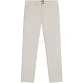 BOSS slim fit chino van katoenmix met linnen en met viscose