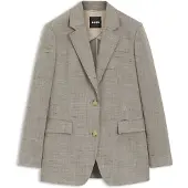 BOSS Regular-fit blazer van een wolmix Maat 36