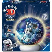 Ravensburger NightLight 3D Puzzel - Astronauts in Space (73 stukjes)