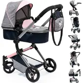 Bayer - Poppenwagen Neo Vario - Grijs met vlinder
