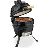 Relaxdays 4052025866976, Grill, Kamado, Houtskool, Buiten, Egg, Rooster, Zwart
