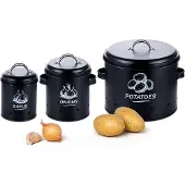 Relaxdays 4052025856687, Container, Rond, Zwart, 3 stuks