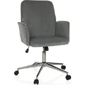 Hjh OFFICE Bureaustoel / draaistoel / kuipstoel SOLAO CORD stof grijs