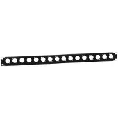 Adam hall 19 Rack Panel With 16 D Type XLR Holes And Tie Bar 1U