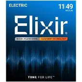 Elixir Snaren voor elektrische gitaar - - 12102 - Nanoweb - Medium - Dikte 11-49