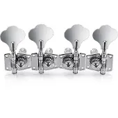 Gear4Music Guitarworks Bass Guitar Machine Head 2-a-side Chrome