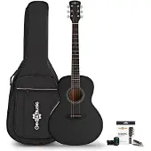Gear4Music Parlour Electro Acoustic Guitar & Accessory Pack by Black