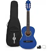 Gear4Music Junior 1/2 Classical Guitar Pack Dark Blue by