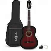 Gear4Music Classical Guitar Pack RedBurst by