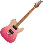 JET Guitars JT-450 Roasted Maple Quilted Transparent Pink