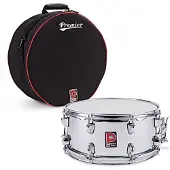 Premier Artist 14" x 6.5" Steel Snare Drum Chrome & Soft Case