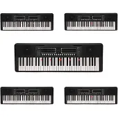 Gear4Music K1+ 61-Note Key-Lighting Keyboard with Bluetooth by 5 Pack