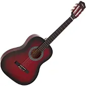 Gear4Music 3/4 Classical Guitar Redburst by