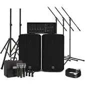 SubZero SZPA-612 250W 12" PA System with Microphones and Stands
