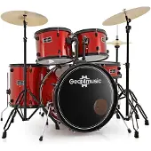 Gear4Music BDK-1+ Full Size Starter Drum Kit by Red