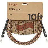 Fender 10' FESTIVAL INSTRUMENT CABLE PURE HEMP RAINBOW