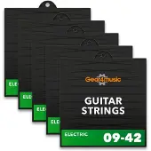 Gear4Music 5 Pack of Electric Guitar Strings by