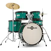 Gear4Music 5-Delig Kinderdrumstel van Groen