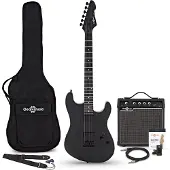 Gear4Music LA Select Modern Electric Guitar Blackout 15W Guitar Amp & Accessory Pack