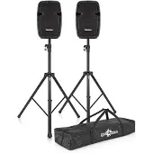 SubZero 200 W 8" PA-Systeem met Digitale Mediaspeler & Standaards