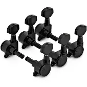 Gear4Music Guitarworks Locking Machine Heads 3-a-Side Black