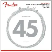 Fender 7250 BASS STRINGS, NICKEL PLATED STEEL, LONG SCALE, 7250M .045-.105 GAUGES, (4)
