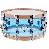 Dixon Drums 14" x 6.5 Cornerstone Blue Acrylic w/Maple Hoops