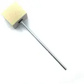 Danmar Bass Drum Pedal Beater White Felt/Square/Chrome Shaft