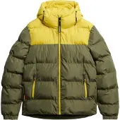 Superdry Winterjas geel / olijfgroen