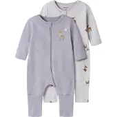 Name it BABY pyjama - s/lichtpaars (set van 2 paar) Multi Meisjes Katoen Ronde hals - maat 80
