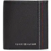 Tommy Hilfiger Portemonnee 'CENTRAL TRIFOILD' zwart / wit