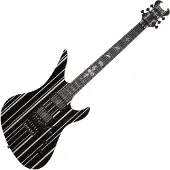 Schecter Synyster Gates Custom Gloss Black w/Silver Pin Stripes