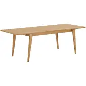 Ebuy24 Eettafel Darwin uitschuibaar | hout naturel 90x75x180 cm eettafels | NADUVI