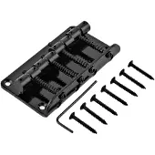 Gear4Music Guitarworks 4-Saddle Bass Guitar Bridge Black